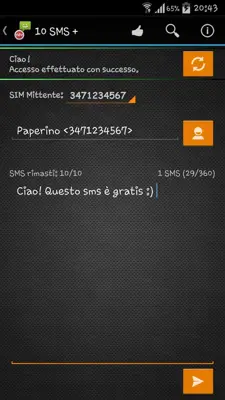 10 SMS + android App screenshot 4